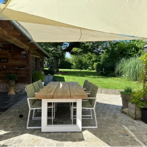 Voile d’ombrage triangulaire - 3,6 m – Crème – PE 180g/m² – Protection UV 90%