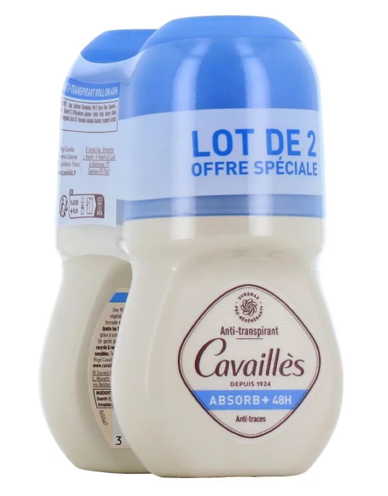 CAVAILLES DUO Déo ABSORB+Roll-on 50ml*2