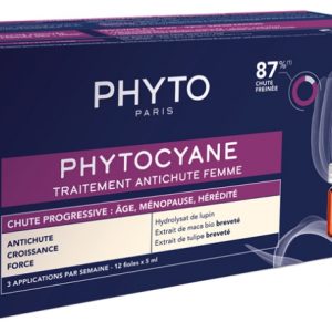 PHYTO PHYTOCYANE TRAITEMENT ANTI-CHUTE PROGRESSIVE FEMME 12*5ML
