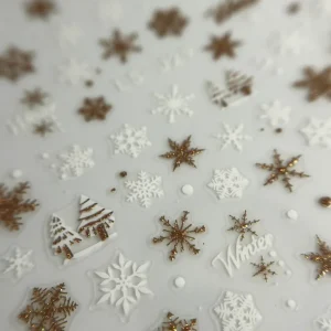 2 feuilles Stickers Noël Doré - model 2