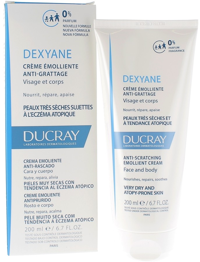 DUCRAY DEXYANE CREME EMOLLIENTE ANTI GRATTAGE PEAUX TRES SECHES A TENDANCE ATOPIQUE 200ML – Image 2