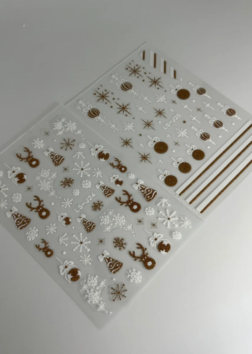 2 feuilles Stickers Noël Doré - model 3 – Image 4