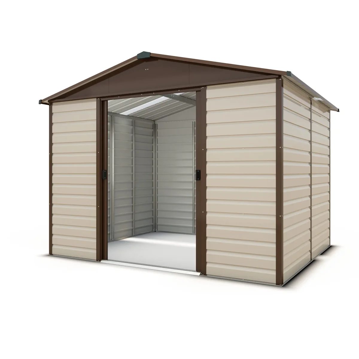 Abri de jardin métal- 3,03 x 2,37 x 2,24 m - double-porte coulissante et toit translucide – Image 5