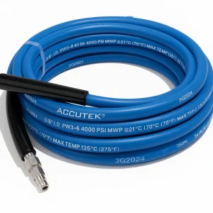 ACCUTEK - Hose Smooth Blue 4,000 PSI w/ SS QC’s (Boyau avec coupleurs en acier inoxydable)