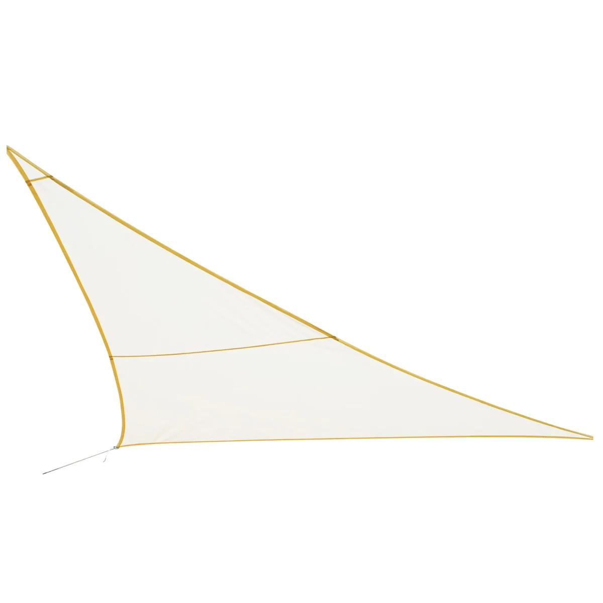 Voile d’ombrage triangulaire - 3,6 m – Crème – PE 180g/m² – Protection UV 90% – Image 3