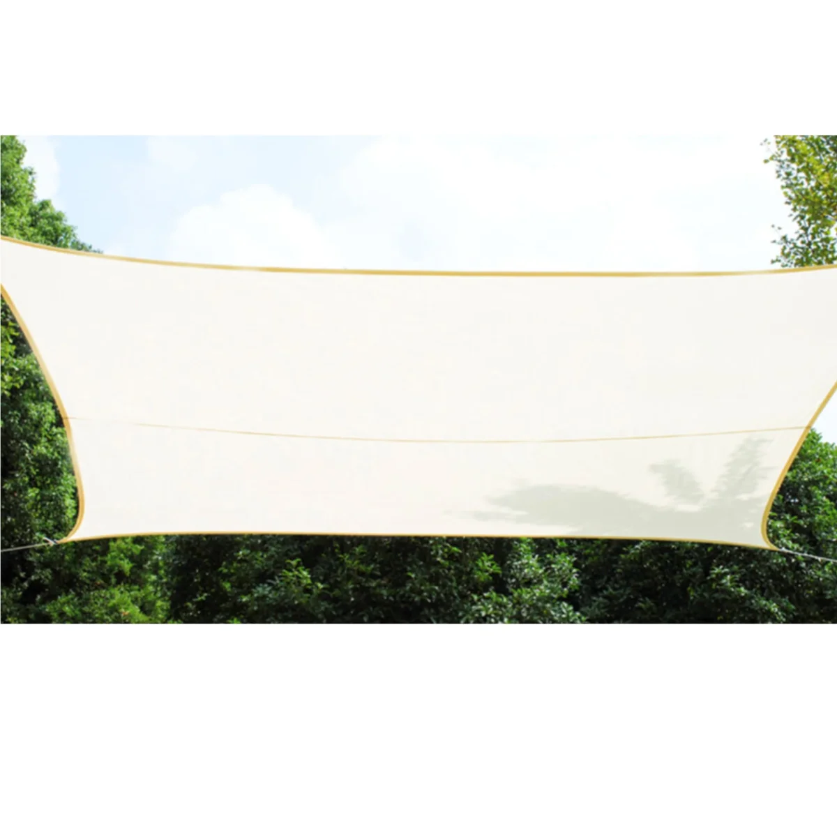 Voile d’ombrage rectangulaire - 4x3 m - crème – PE 180g/m² – Anti-UV 90% – Image 2