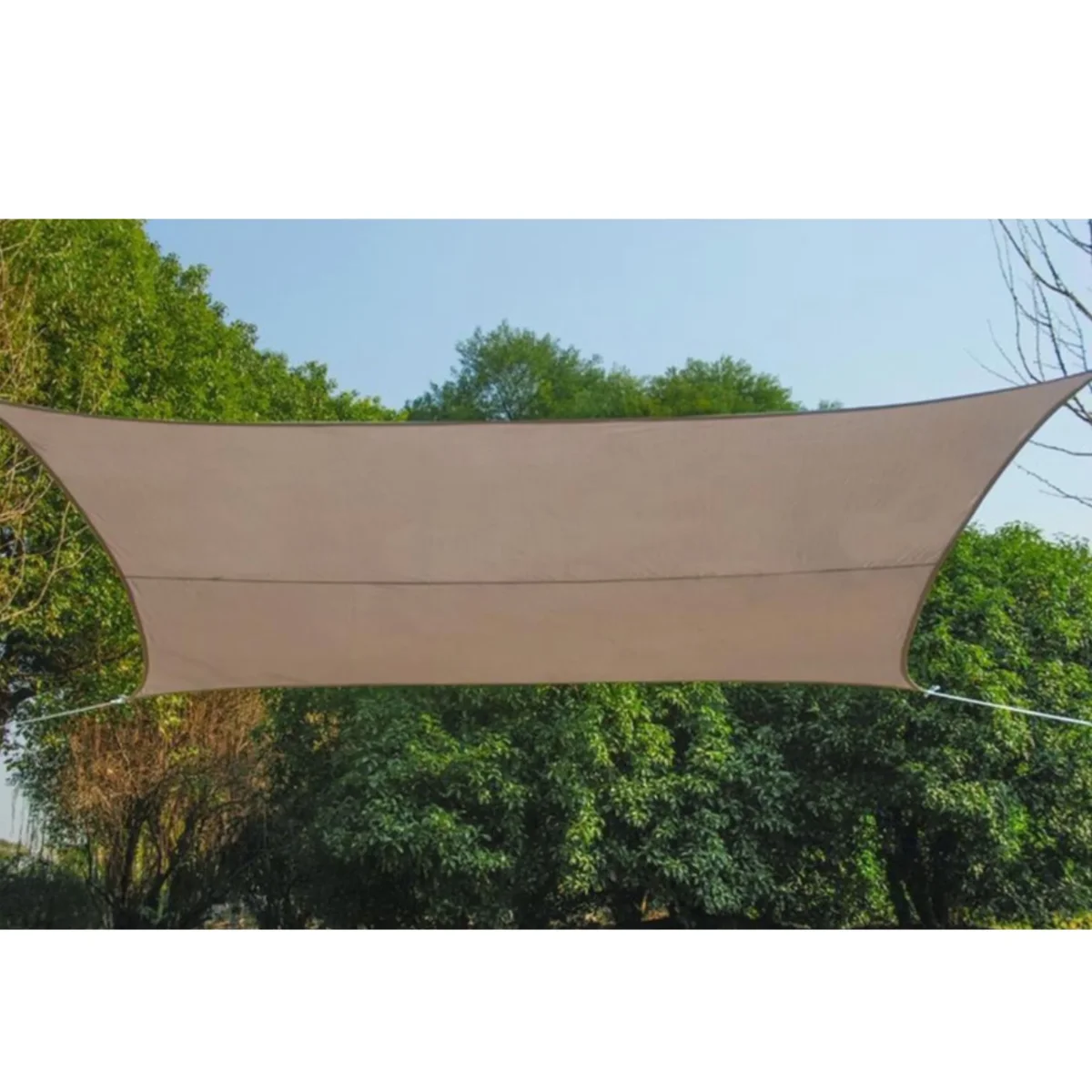 Voile d’ombrage rectangulaire – 3 x 4m - taupe - Polyester 180g/m² – Anti-UV – Résistant à l’eau – Image 2