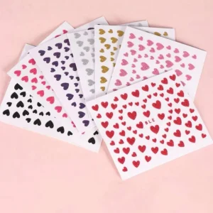 6 pièces Stickers autocollants Cœurs Saint Valentin