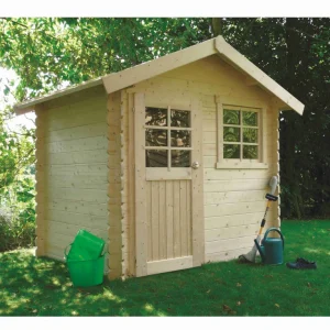 Abri de jardin Saran - 2,98 x 1,98 m - sapin du Nord certifié - porte simple et fenêtres