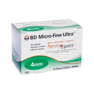 Microfine Aiguilles stylos à insuline 4 mm B/100