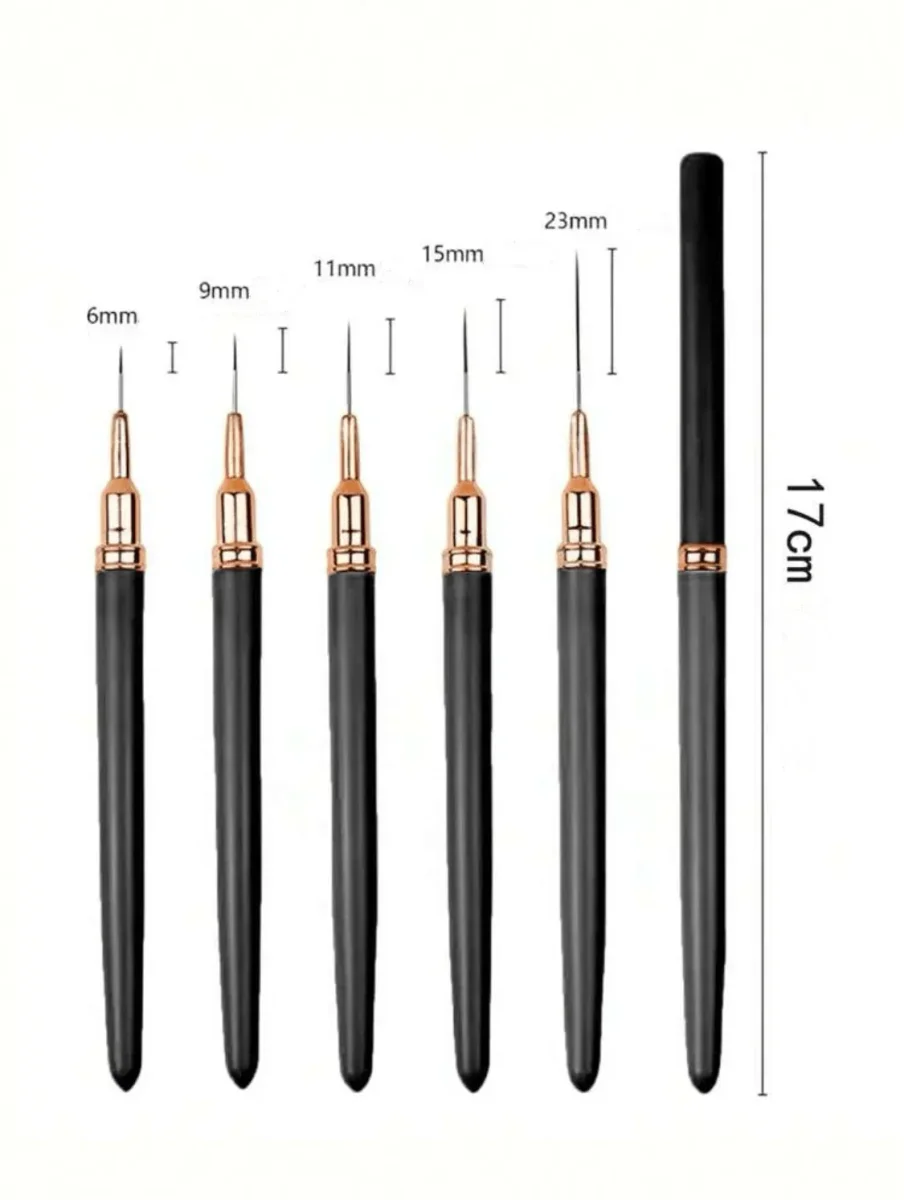 5 Pinceaux Liner Précision / Nail art Professionnels – Image 4