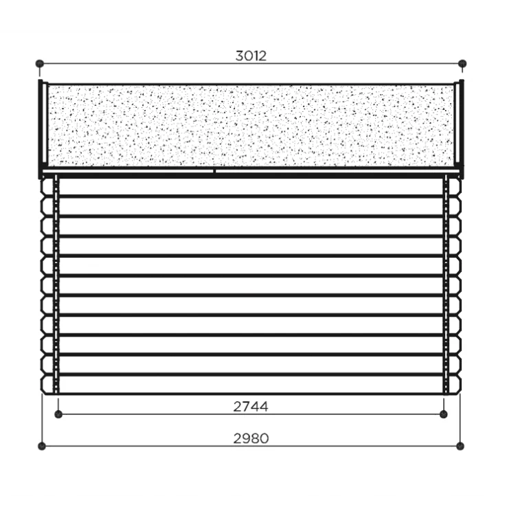 Abri de jardin Lola - 2,98 x 2,98 m - sapin du Nord certifié - double-porte avec fenêtres – Image 4
