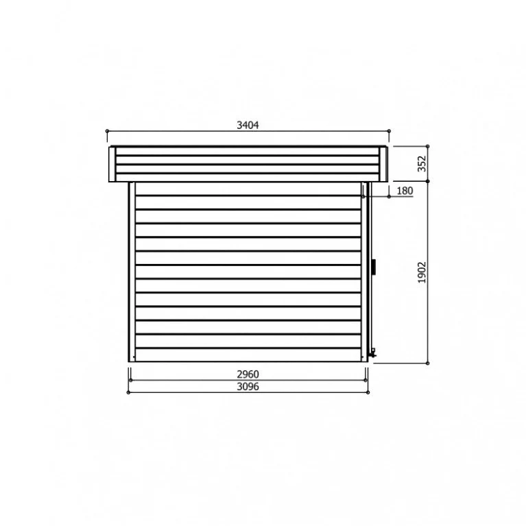 Abri de jardin Malmö - 3,9 x 3,09 m - sapin du Nord certifié- toiture plate - double-porte avec fenêtres - bois imprégné – Image 5