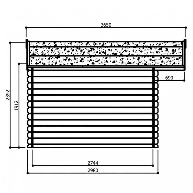 Abri de jardin Niort- traité - 4,18 x 2,98 m - sapin du Nord certifié - double-porte avec fenêtres - bois imprégné – Image 4