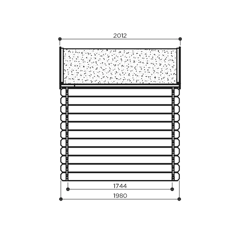 Abri de jardin Nina - 2, 98 x 1,98 m - sapin du Nord certifié - double-porte avec fenêtres – Image 4