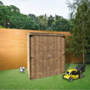 Abri de rangement Storage Modern - traité - 0,9 x 1,9 m - sapin du Nord certifié - plancher inclus - toiture plate