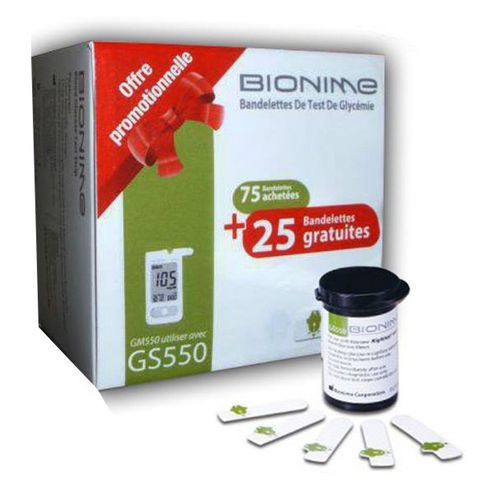 BIONIME BANDELETTES BOITE 100 (75+25 gatuites) GS 550 – Image 2