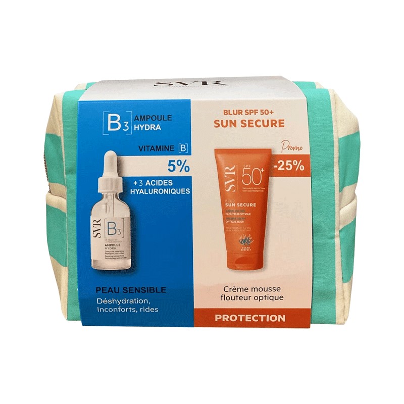 SVR TROUSSE AMPOULE HYDRA B PEAUX SENSIBLES 30ML+SVR SUN SECURE BLUR SPF50+ 50ML (-25%) – Image 2