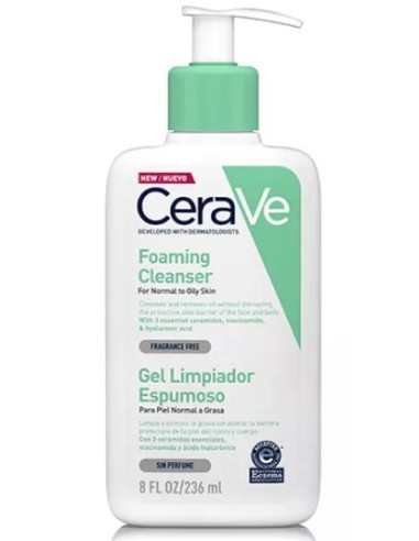 CERAVE GEL MOUSSANT PEAUX NORMALES A GRASSES 236 ML