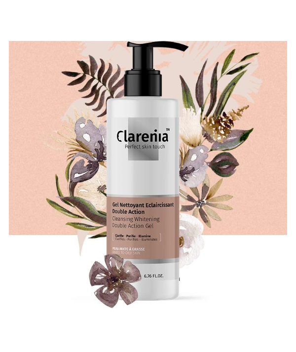 CLARENIA GEL NETTOYANT ECLAIRCISSANT PEAU MIXTE A GRASSE 200ML