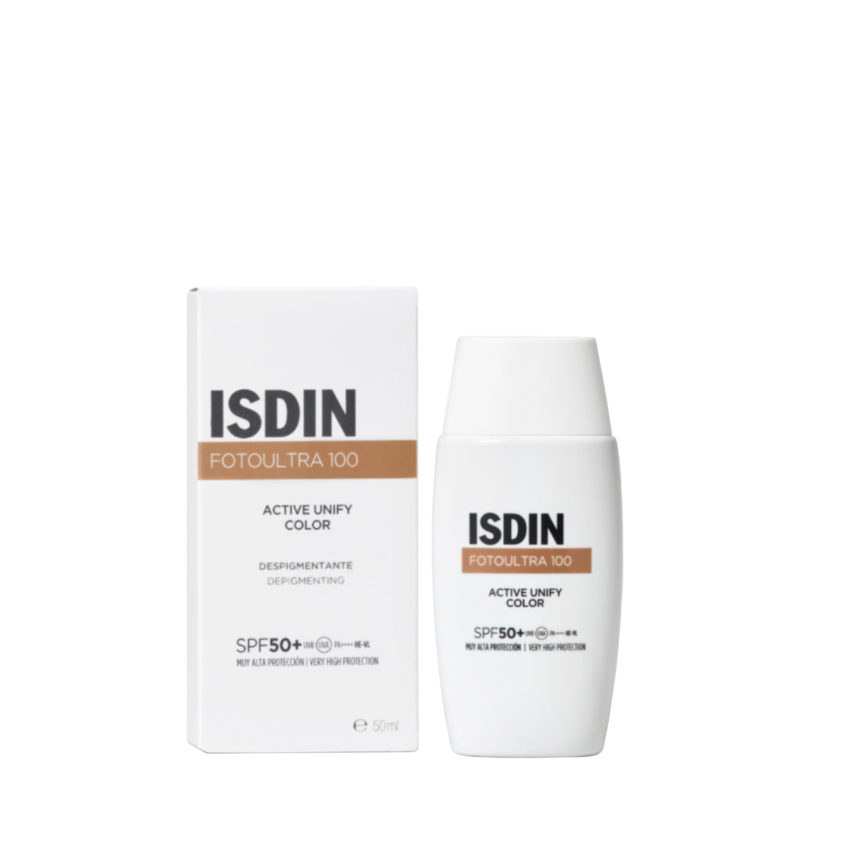 ISDIN PHOTOPROTECTION ACTIVE UNIFY FUSION FLUIDE TEINTEE SPF50+ 50ML – Image 2