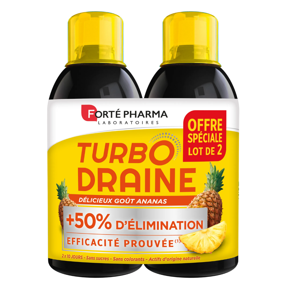 FORTE PHARMA TURBODRAINE MINCEUR ANANAS 500ML( -50% SUR LE 2 EME ) – Image 2