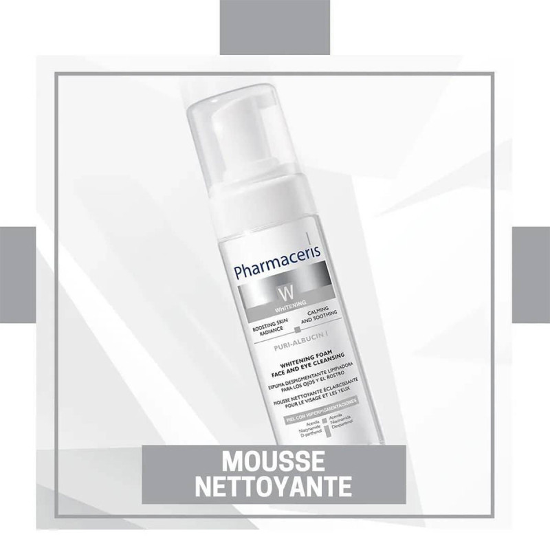 PHARMACERIS W PURI ALBUCIN MOUSSE NETTOYANTE ECLAIRCISSANTE 150ML