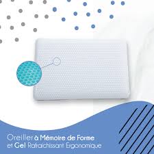 ORTHOMED OREILLER A MEMOIRE DE FORME AVEC GEL  RAFRAICHISSANT