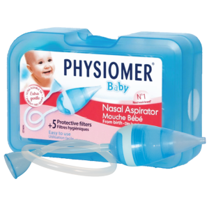 PHYSIOMER MOUCHE BEBE AVEC EMBOUT ET 5 FILTRES JETABLES