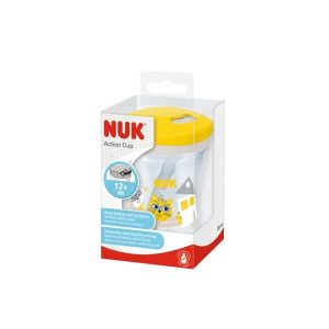 NUK ACTION CUP AVEC PAILLE 12M+ 230ML JAUNE