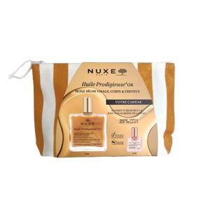NUXE TROUSSE RAYEE HUILE PRDIGIEUSE OR 50ML+MINI HUILE PRODIGIEUSE FLORALE 10ML (OFFERT)