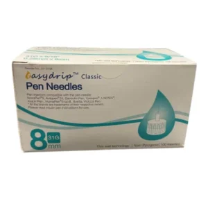 EasyDrip Aiguilles stylo à insuline 31G x 8 mm – 100 pièces