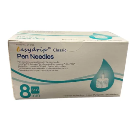 EasyDrip Aiguilles stylo à insuline 31G x 8 mm – 100 pièces – Image 2