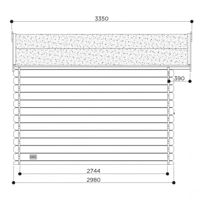 Abri de jardin Lannion - 2,98 x 2,98 m - sapin du Nord certifié - double-porte avec fenêtres – Image 5