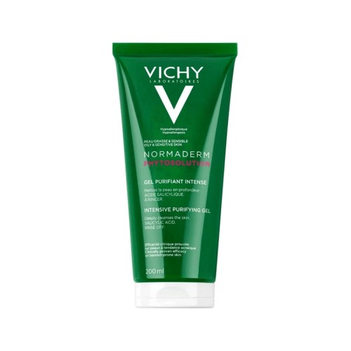 VICHY NORMADERM PHYTOSOLUTION GEL PURIFIANT INTENSE PEAUX GRASSES 200ML – Image 2