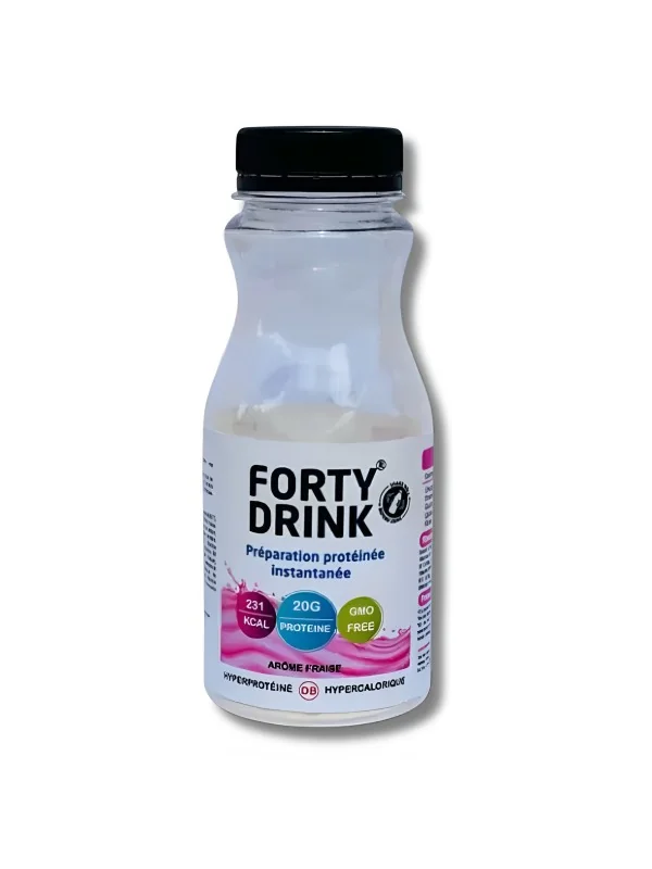 YOUNG HEALTH – FORTY DRINK PREPARATION PROTEINEE INSTANTANEE AROME FRAISE 49.3 GR – Image 2